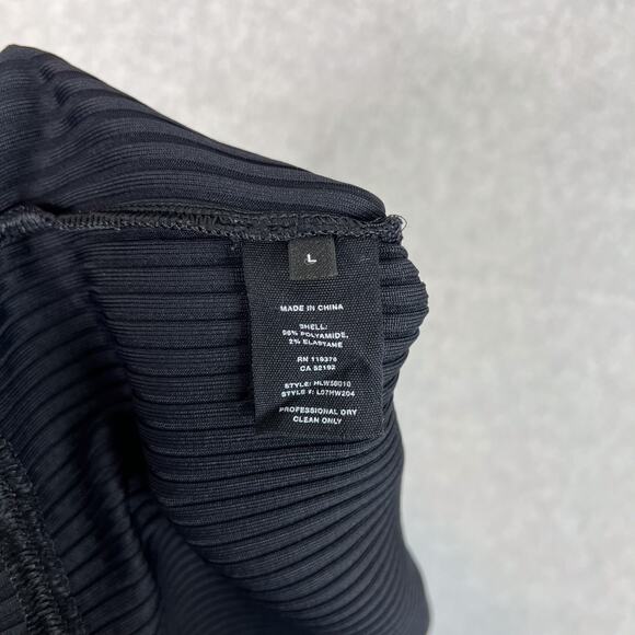 Helmut Lang Black Rib Flare High Rise Pants Size Large - Picture 9 of 9